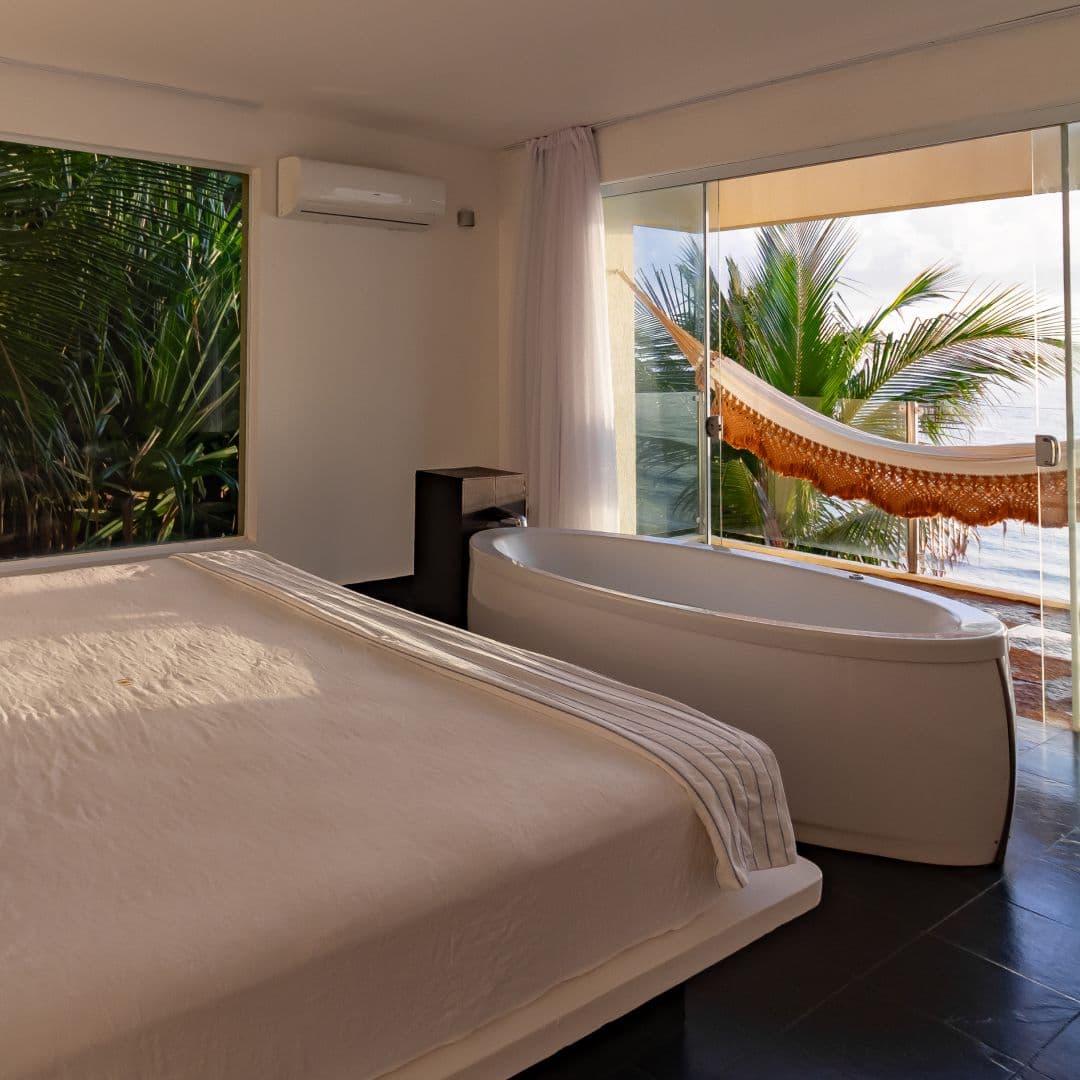 Um espetáculo de vista e conforto na villa Zumbi Ocean.