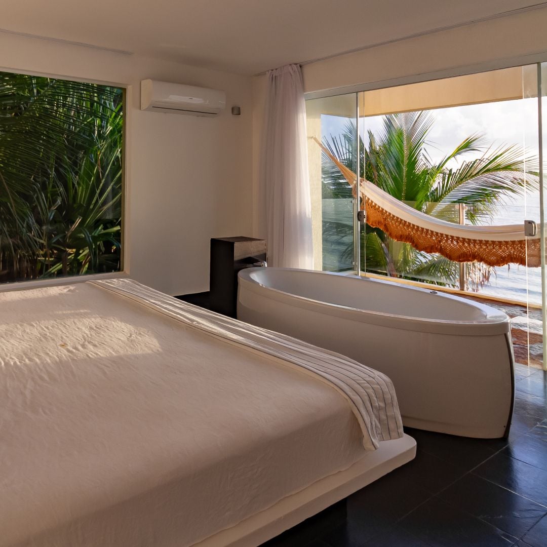 Um espetáculo de vista e conforto na villa Zumbi Ocean.